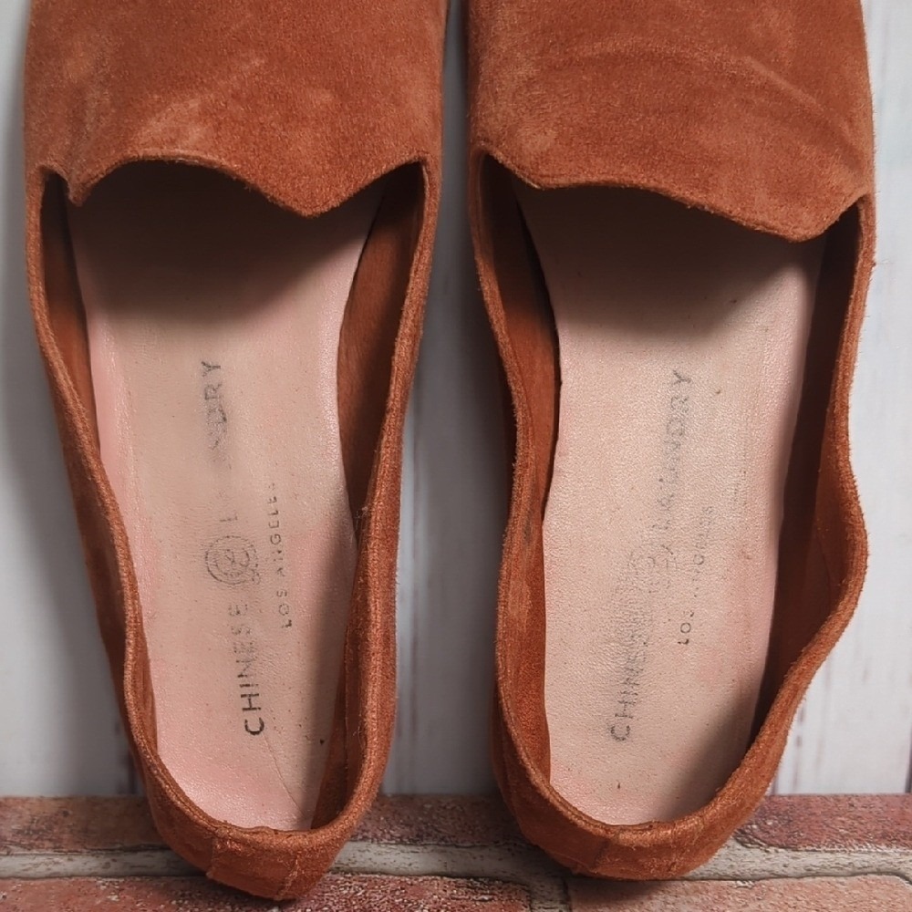 Chinese Laundry Burnt Orange Rust Suede Loafers Flats Fall Boho Women's Size 7.5 - Picture 7 of 16